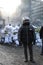 Euromaidan protester on the barricades in the center of Kyiv