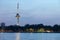 Euromast Tower at Dusk in Rotterdam