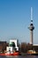 Euromast tower and river Mass. Rotterdam