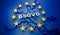 Europa DSGVO blue backdrop - 3D illustration