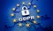 Europa GDPR blue backdrop - 3D illustration