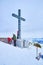 Europakreuz on top of Alberfeldkogel mount, Ebensee, Salzkammergut, Austria