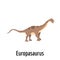 Europasaurus icon, flat style.