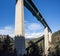 The Europe bridge in Austria, Tirol. Brenner motorway from Italy to Austria. Bridge close to the city of Innsbruck