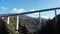 The Europe bridge in Austria, Tirol. Brenner motorway from Italy to Austria. Bridge close to the city of Innsbruck