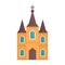 Europe church icon flat isolated vector