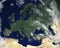 Europe Continent Satellite Space View