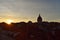 Europe, Croatia, old town Dubrovnik, sunrise over rooftops