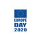 Europe Day 2020 - 5 May by the Council of Europe and 9 May by the European Union. Vector illustration isolated on white background