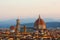 Europe Florence Duomo at Sunrise Over City