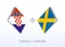 Europe football competition Croatia vs Sweden, League A, Group 3