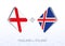 Europe football competition England vs Iceland, League A, Group 2
