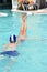 Europe,Italy, Sirmione -Turist swim in the hotel pool - 15 July, 2016