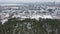 Europe, Kiev, Ukraine - February 2021: Bortnytsia aeration station, Bortnychi. Aerial drone view. Sewage treatment plant.