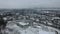 Europe, Kiev, Ukraine - February 2021: Bortnytsia aeration station, Bortnychi. Aerial drone view. Sewage treatment plant.