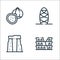 Europe line icons. linear set. quality vector line set such as colosseum, stonehenge