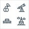 Europe line icons. linear set. quality vector line set such as eiffel tower, spanish hat, telescope