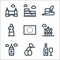 Europe line icons. linear set. quality vector line set such as wine, olives, big ben, atonium, european union, sculpture, hat,