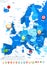 Europe - map, navigation icons - illustration