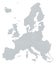 Europe map radial dot pattern gray color