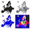 Europe maps collection vector illustration