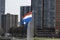 Europe, Netherlands, Rotterdam harbour, 04/2018, Dutch Flags.