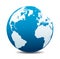 Europe, North and South America, Africa Global World Planet Earth Icon