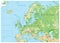 Europe Physical Map. No bathymetry