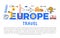 Europe Travel Promotional Banner with Sample Text