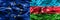 Europe Union and Azerbaijan colorful concept smoke flags placed