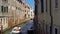 Europe. Venice. Italy-September 2018: water taxi carries tourists along the canal