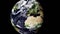 Europe world globe shows european union from satellite - 3d video