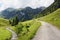 European alps landscape of Schwarzachtal valley in Zillertal (Austria)