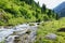 European alps landscape of Schwarzachtal valley in Zillertal (Austria)