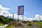 European Border between spain and france in the pyrenees mountains, andorra, road sign, europe