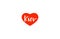 European capital city kiev love heart text logo design