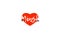 European capital city minsk love heart text logo design