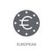 European Central Bank icon. Trendy European Central Bank logo co