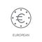 European Central Bank linear icon. Modern outline European Centr