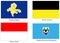 European city flags set