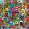 European cityscape, seamless pattern for your design