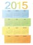 European color vector calendar 2015