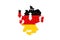 European country Germany falling apart puzzle on white background