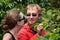 European couple on coffee plantation in Costa Rica