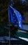 European flag hoisted at a cottage in Busteni, Romania.