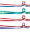 European flag ribbon flag set