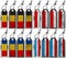 European Flags - Set of Grunge Metal Tags