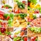 European food collage