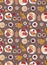 European food seamless pattern top view plates dishes table flat