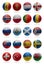 European Football . Collage from M to W
